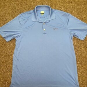 Greg Norman Play Dry Golf Performance Stretch AOP Boat Men’s Polo Blue Sz Large